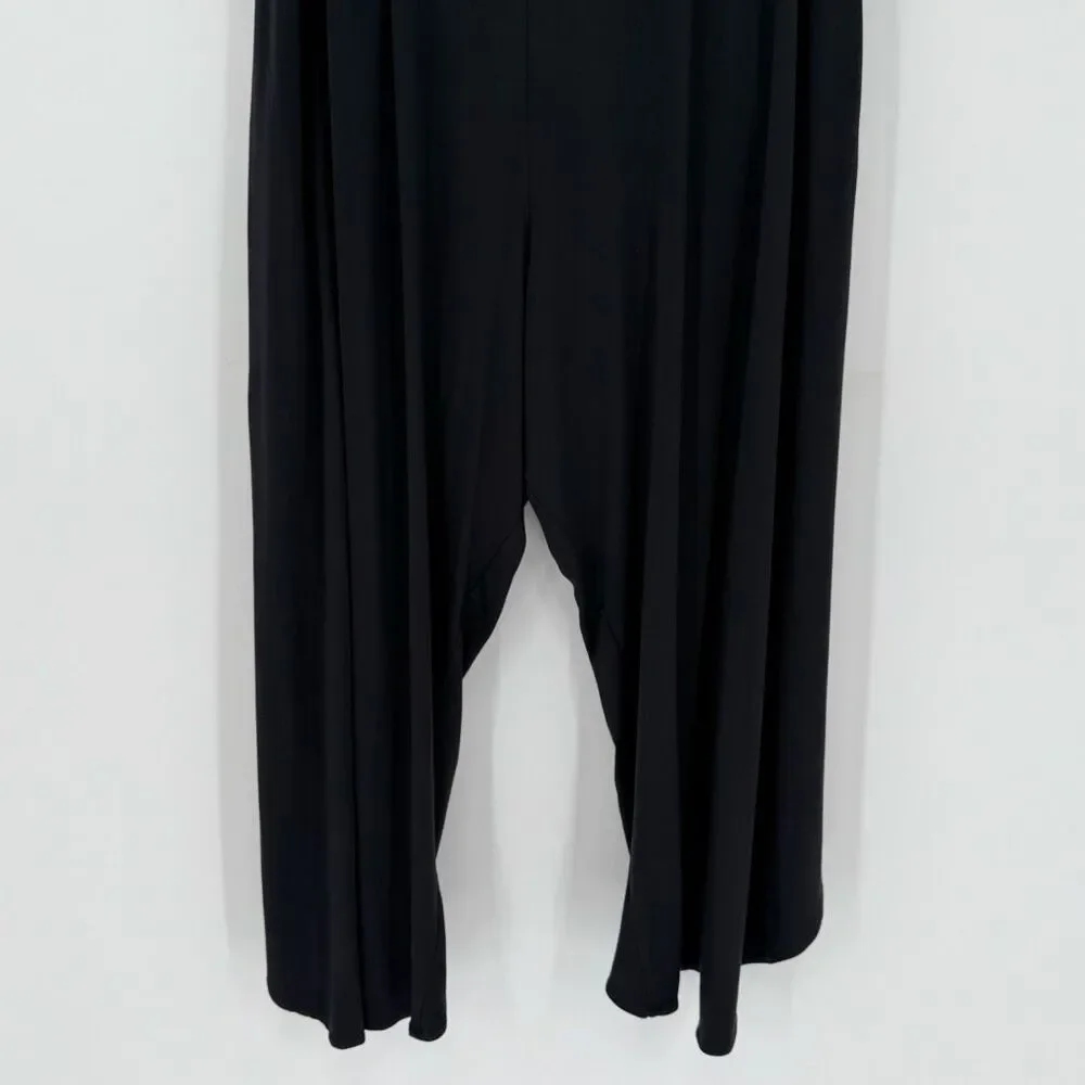 Athleta Release Pant Black‎ XL Modal Wrap Front Split Leg Yoga Lounge Pants
